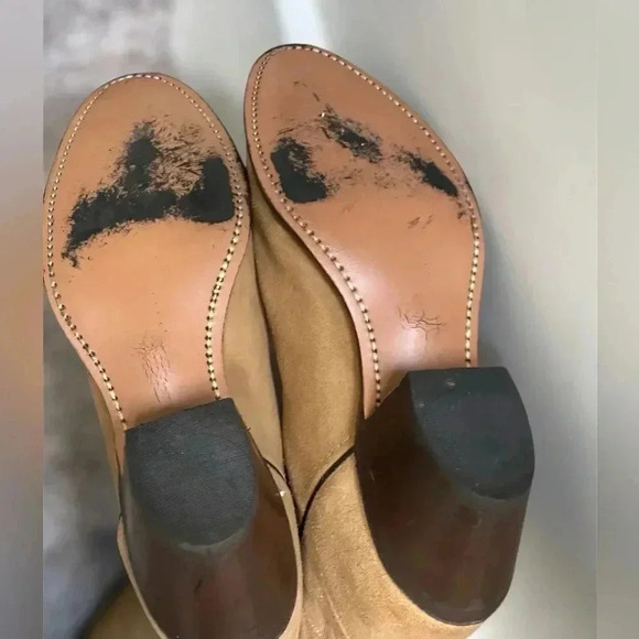 Vintage Texas Boot Co. Suede Cowboy Embroidered Boots – Style 4906 Tan Women’s 7 - Picture 8 of 10